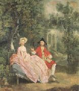 Thomas Gainsborough Conversation in a Park(perhaps the Artist and His Wife) (mk05) USA oil painting artist